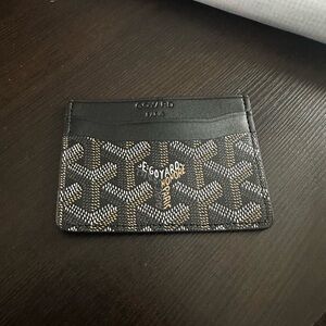 Goyard Black and Gray Card Holder